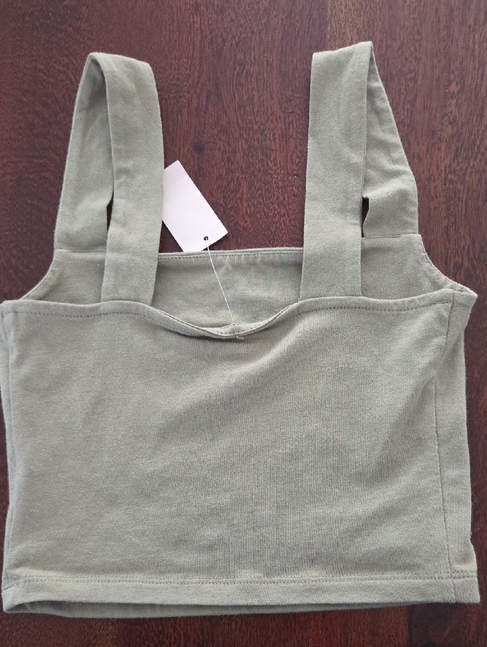 NEW Aeropostale Soft Organic Cotton Green Crop Top Tank Bra NWT Extra Small XS - Picture 5 of 6